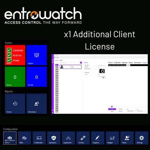 EntroWatch Access Control Software Additional Client License (1 License)
